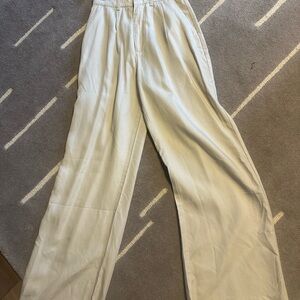 NWT- Abercrombie- Elegant Cream Wide-Leg Pants